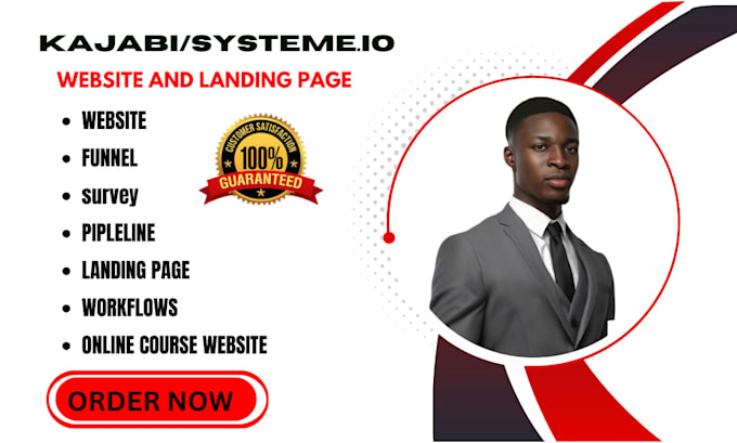 Gig Preview - Design systeme io sales funnel click website kajabi online course landing page