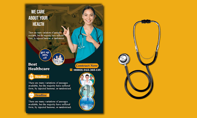 Gig Preview - Design eye catchy brochure or flyer for medical, healthcare, dental, and clinic