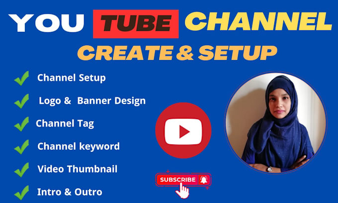 Gig Preview - Be youtube channel manager with create, setup and optimize