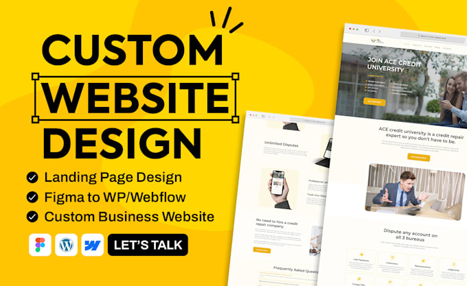 Gig Preview - Do custom website, figma website design, website design figma, website ui ux