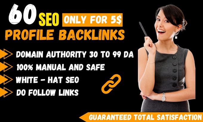 Gig Preview - White hat SEO profile backlinks high da and pa authority link building