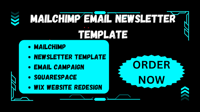 Gig Preview - Design mailchimp email newsletter template, email campaign for squarespace, wix