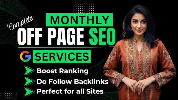 Gig Preview - Do monthly off page seo service with white hat backlinks