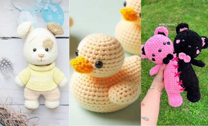 Gig Preview - Write detailed picture crochet pattern amigurumi crochet toys video crochet etsy