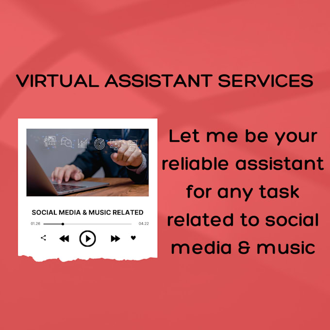 Gig Preview - Be your social media virtual assistant and music virtual assistant