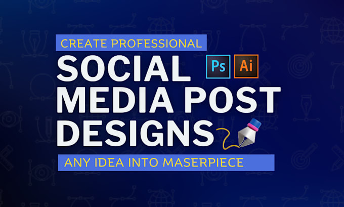 Gig Preview - Create social media post graphics, social media post design