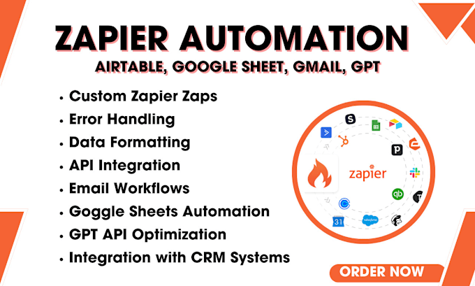 Gig Preview - Fix zapier automation, gpt API webhook, airtable google sheet, gmail integration