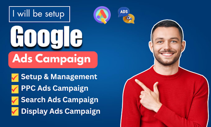 Gig Preview - Be setup and manage your google ads adwords PPC campaign