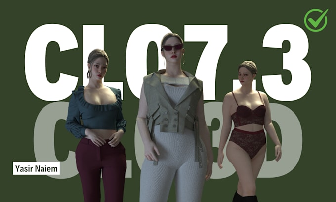 Gig Preview - Create clo3d garment and 3d realistic mockup and 3d renders