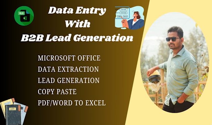 Gig Preview - Do lead generation with copy paste on excel or google sheet