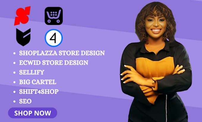 Gig Preview - Design shoplazza  shoplazza ecommerce sellfy store design big cartel ecwid