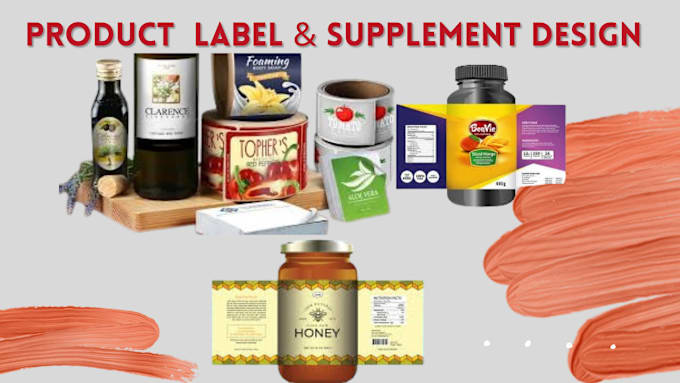 Gig Preview - Do product label design supplement label design packaging supliful label design