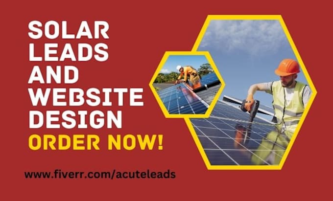 Gig Preview - Generate solar leads solar landing page solar sales funnel roofing solar website