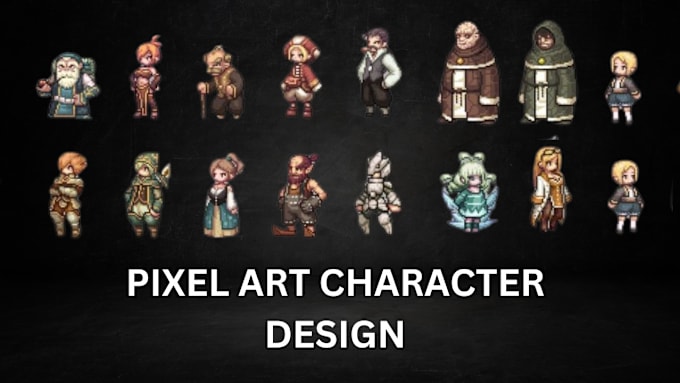 Gig Preview - Create pixel art character sprite sheet animation for 2d game, 8 bit, 16 bit