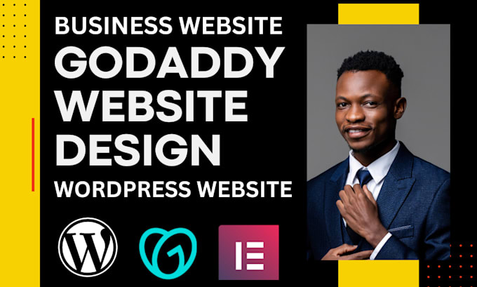 Gig Preview - Godaddy website design godaddy website wordpress elementor pro