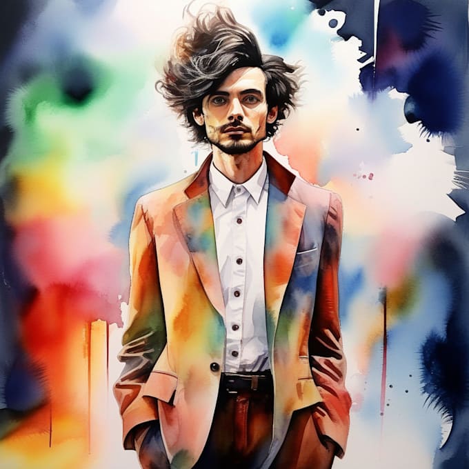 Gig Preview - Paint unique surrealist watercolor portraits