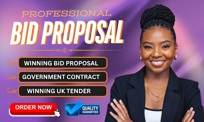 Gig Preview - Write a winning bid proposal, rfp, rfi, rfq, samgov, uk tender, contract