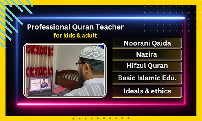 Gig Preview - Teach you quran with tajweed rules and provided certificate