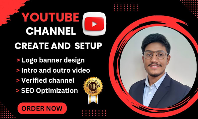 Gig Preview - Do professional youtube channel create and setup for monetization success