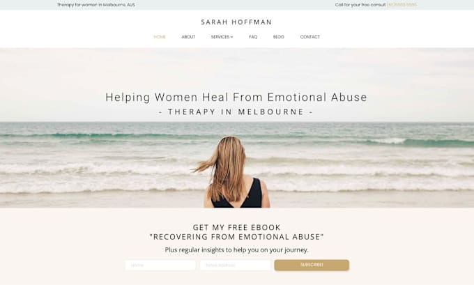 Gig Preview - Create hypnotherapy website, psychotherapy, mental, health and wellness website