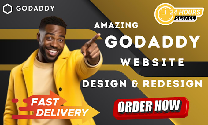 Gig Preview - Redesign godaddy website, godaddy website design, godaddy website redesign