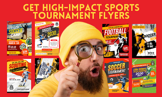 Gig Preview - Stunning sports flyers for soccer tournaments  events