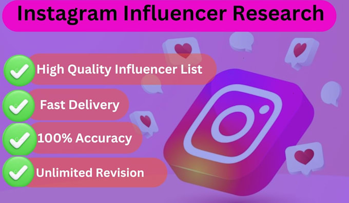 Gig Preview - Do instagram research to find the top influencer for your company