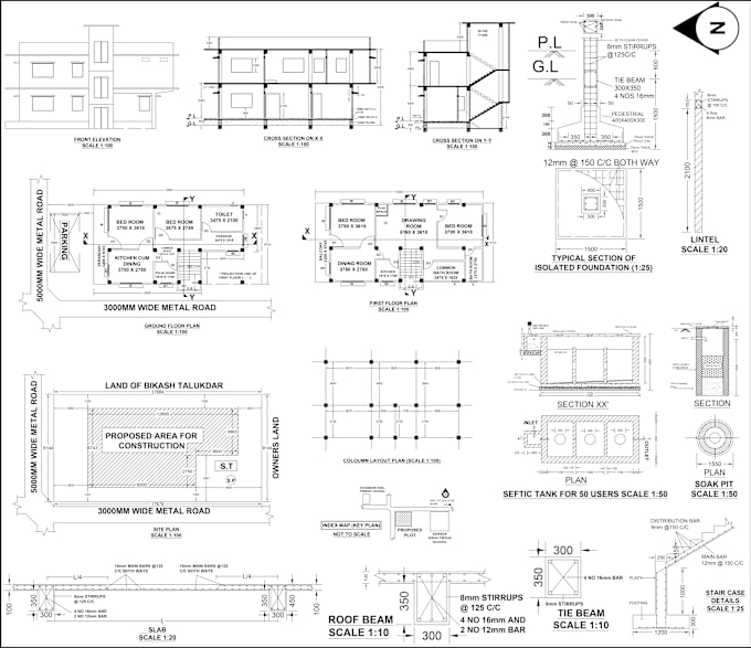 Gig Preview - Draw 2d building plans in autocad