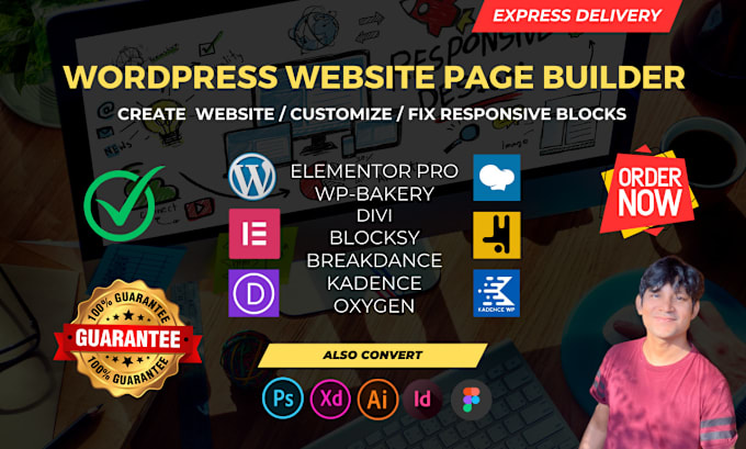 Gig Preview - Design responsive business website using any page builder