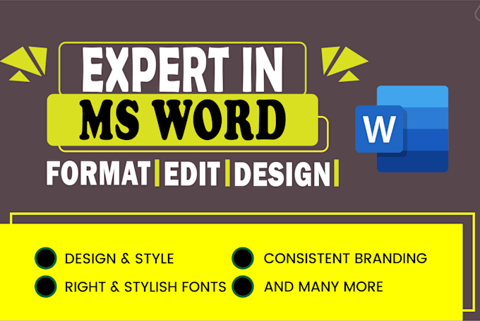 Gig Preview - Design, format and style microsoft ms word document