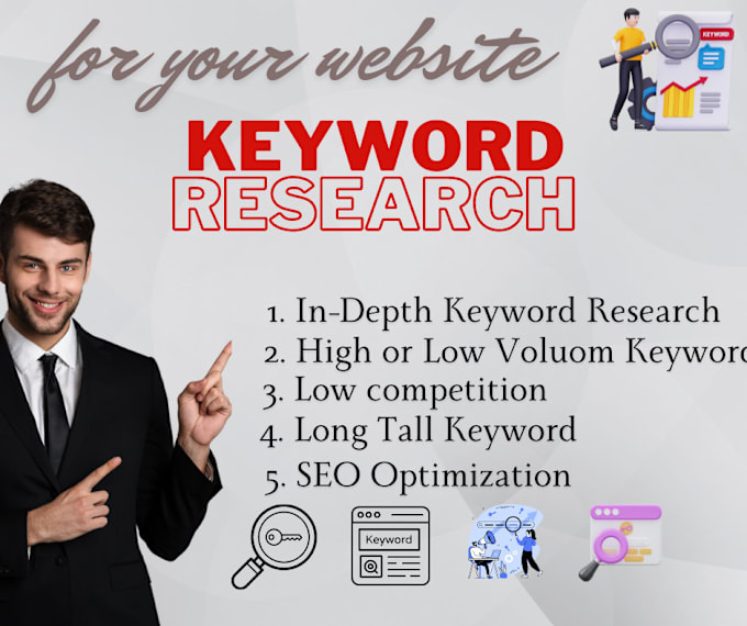 Gig Preview - Do excellent SEO keyword research and competitor analyses for your website