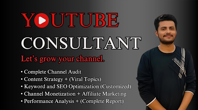 Gig Preview - Be your best youtube consultant for channel growth manager