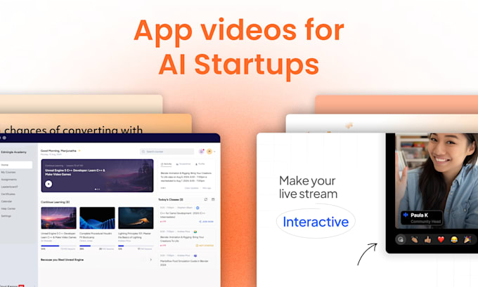 Gig Preview - Design a app promo video for your ai startup