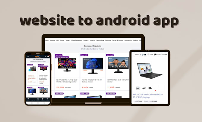 Gig Preview - Convert your website into a professional android mobile app