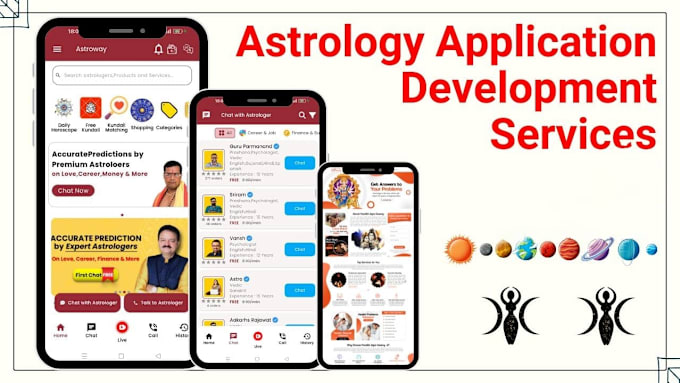 Gig Preview - Get astrology app development with kundli chat like astroltalk