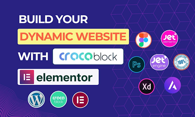 Gig Preview - Build dynamic wordpress website by crocoblock, elementor pro, jet engine