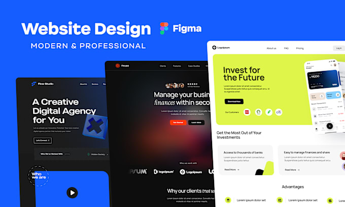 Gig Preview - Design a modern ui ux figma landing page for your business