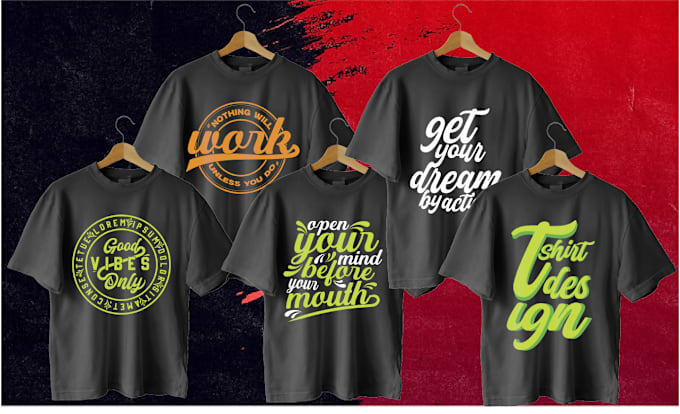 Gig Preview - Design creative typography and custom t shirt