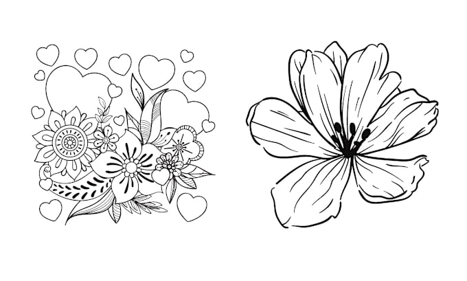 Gig Preview - Make floral coloring books