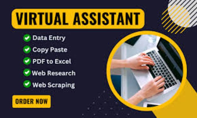 Gig Preview - Be your virtual assistant for data entry, web research and administrative tasks