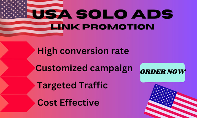 Gig Preview - Do USA solo ads, affiliate link promotion, MLM leads