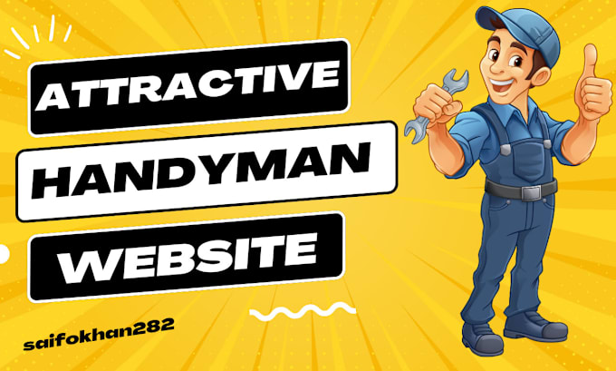 Gig Preview - Design construction, handyman, junk removal, plumbing, roofing website