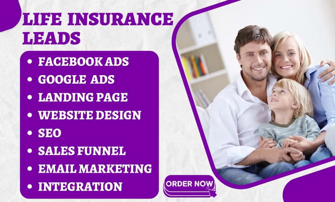 Gig Preview - Generate exclusive life insurance leads life insurance website insurance ads