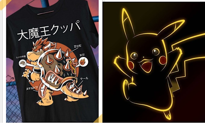 Gig Preview - Create unique illustrated pokemon art for your t shirt, profile picture, logo