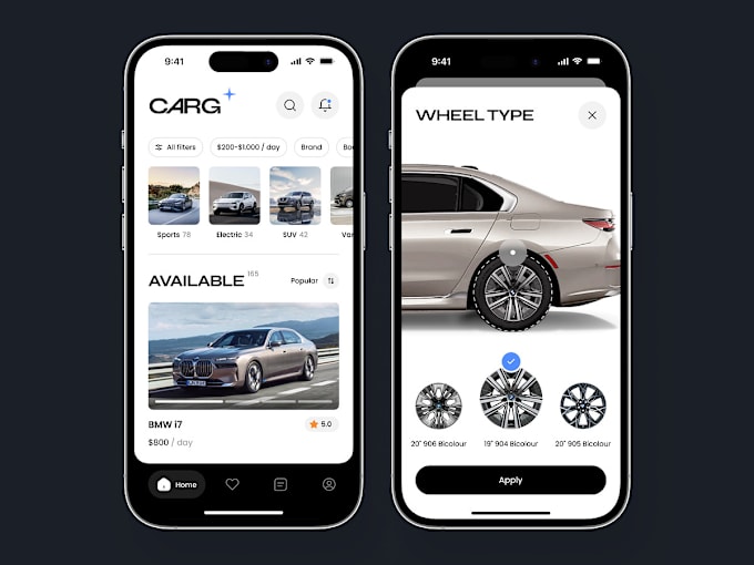 Gig Preview - Build a profitable car rental app, car marketplace app, auction app, rental app