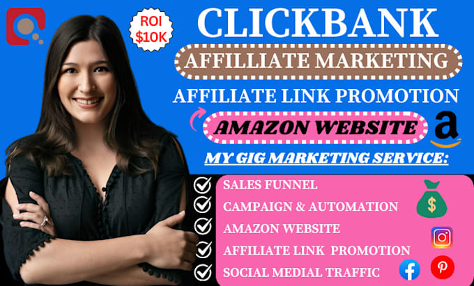 Gig Preview - Build clickbank or amazon affiliate website, affiliate link for sales promotion