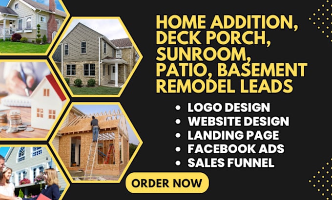 Gig Preview - Home addition leads deck porch sunroom patio basement refinishing remodel leads