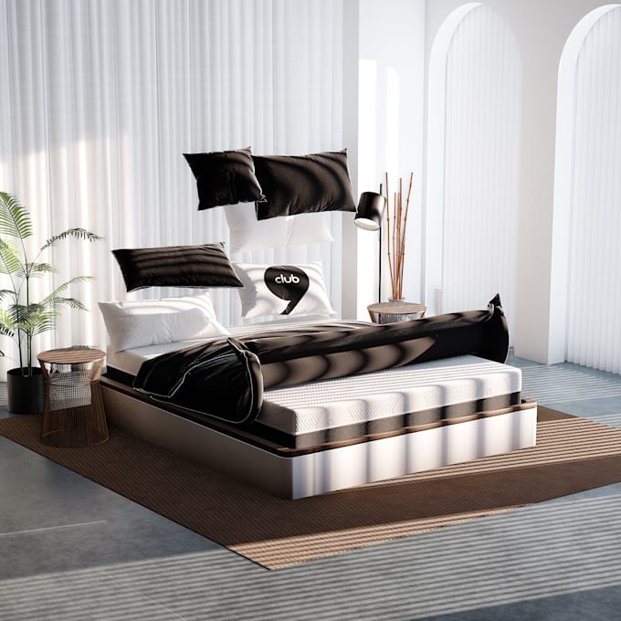 Gig Preview - Do 3d mattress animation, 3d mattress design, 3d bed  design furniture modelling