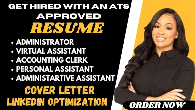 Gig Preview - Edit administrator resume, virtual assistant, personal assistant resume writing