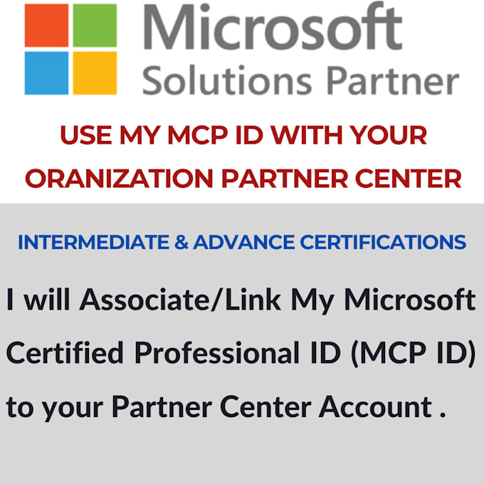 Gig Preview - Use my mcp id with your microsoft partner center